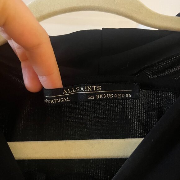 All Saints Black Mini Dress - Picture 3 of 6